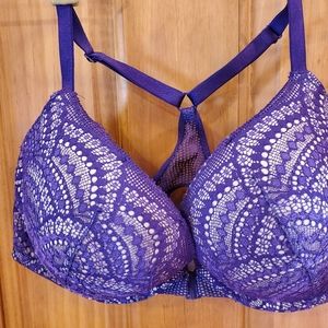 Victoria's Secret Very Sexy purple pushup front closure bra 36D
